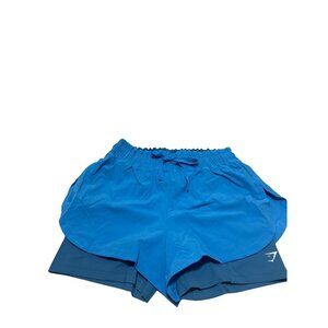 Gymshark Running 2in1 Shorts Electric Blue/Luna Blue NWT